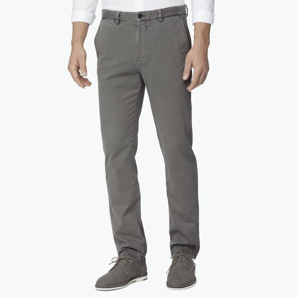Johnston & Murphy Grey Washed Straight Leg Chino